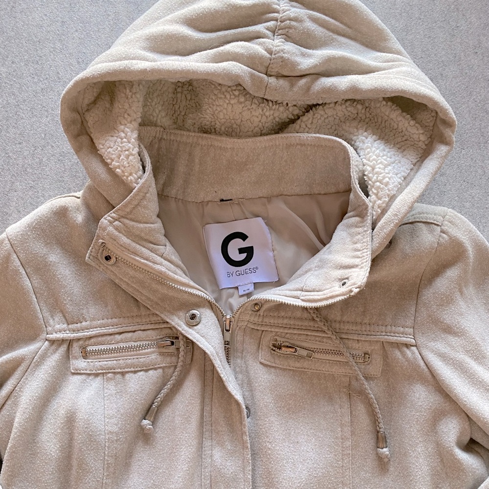 GUESS Utility Tan Zipper Jacket